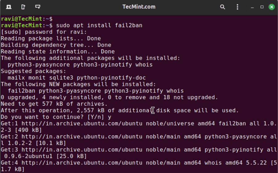 Install Fail2ban